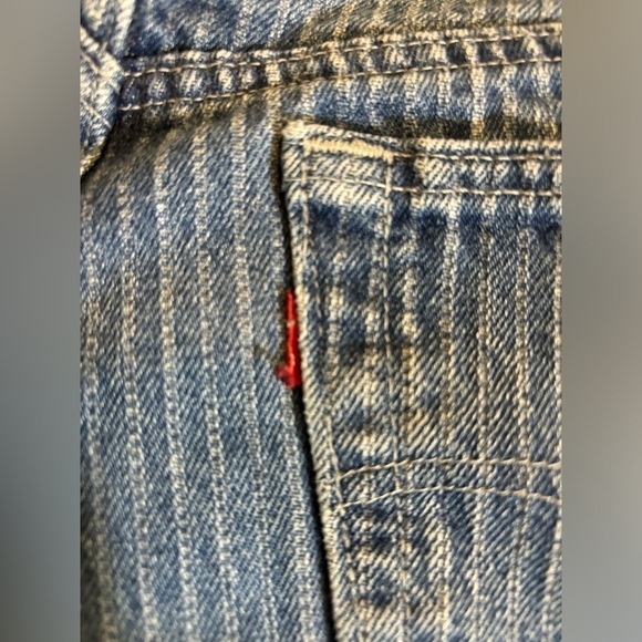 LEVI’S 501 vintage 1984 pinstripe denim jeans button fly Levi Strauss - Picture 5 of 6